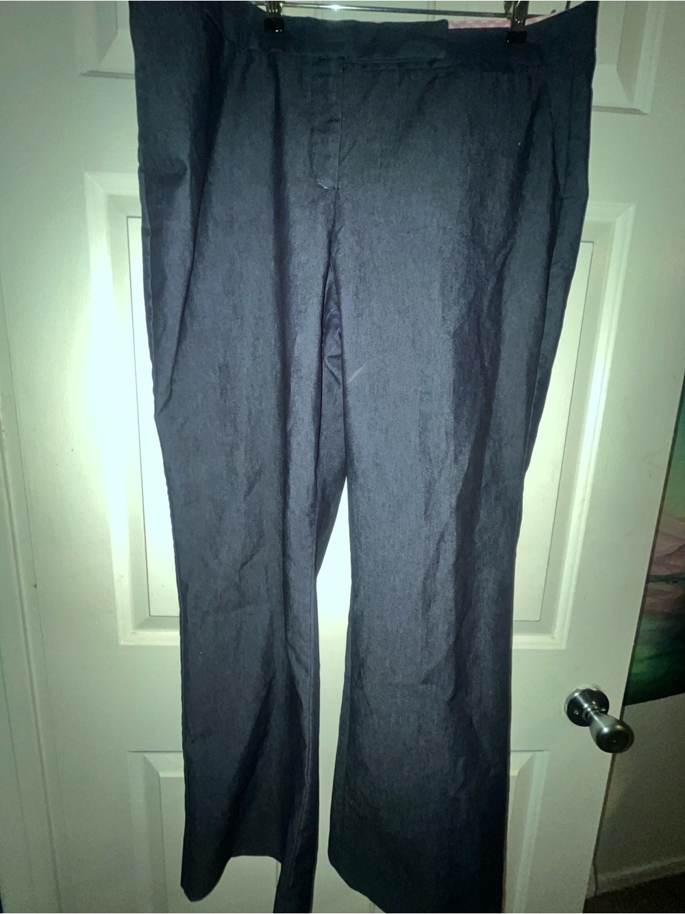 Isaac Mizrahi Navy Straight-Leg Women's Trousers